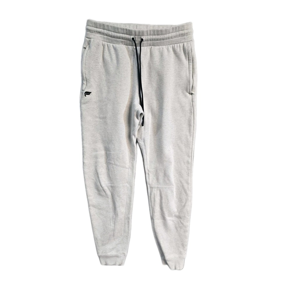 Fabletics Men's Joggers‎ M Ivory Drawstrings Fleece Warm Pants